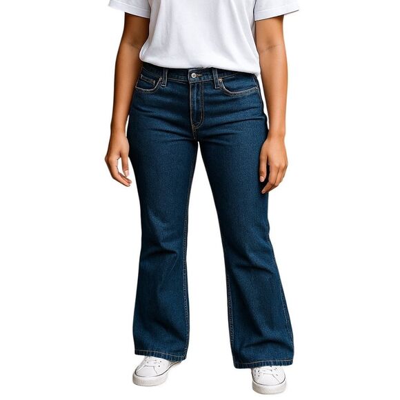 Calvin Klein Retro Boho Hippie Women’s Low Rise Flare Sandblast Wash Size 13/31 - Picture 1 of 8